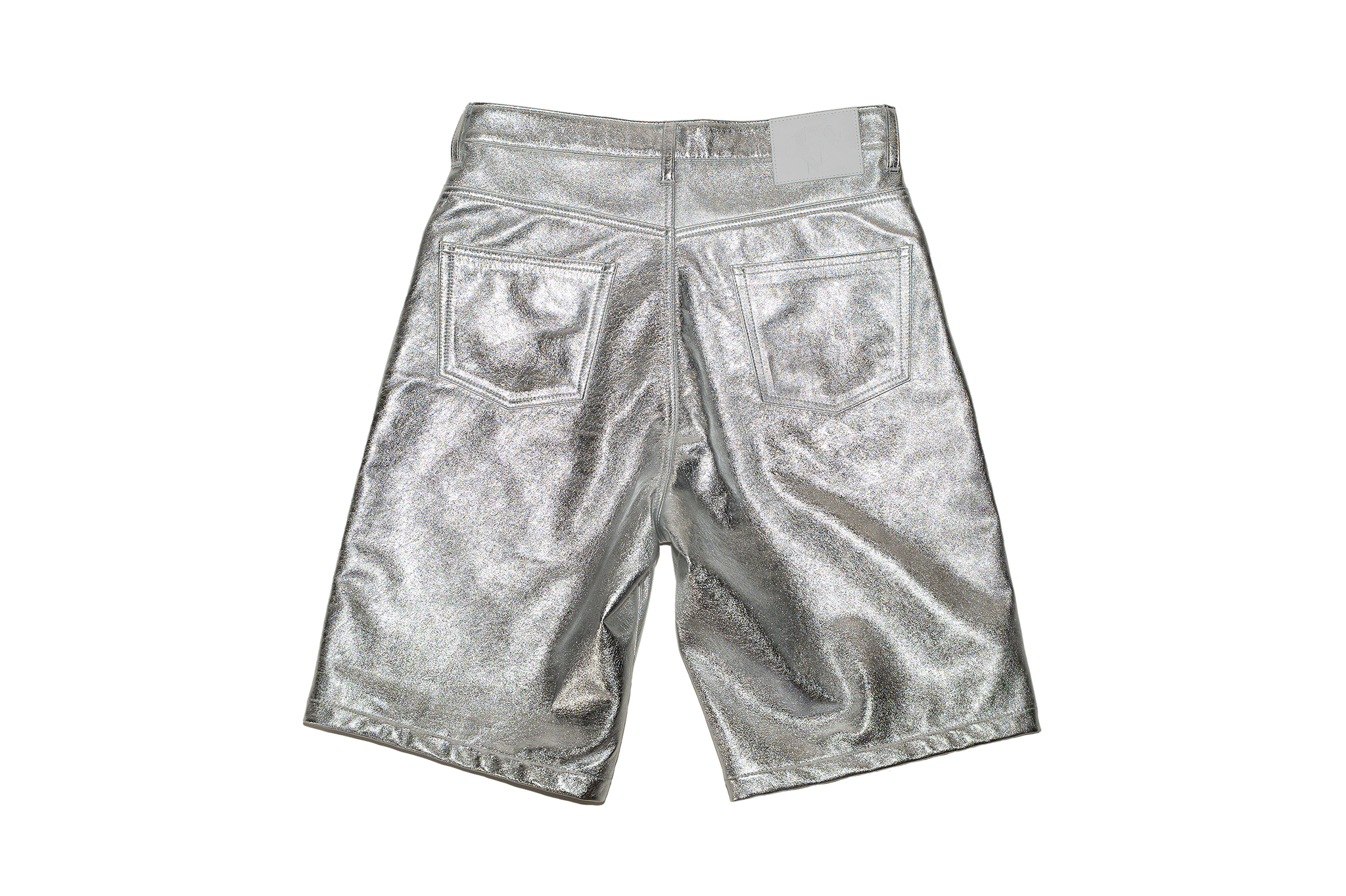 Metallic Leather Shorts