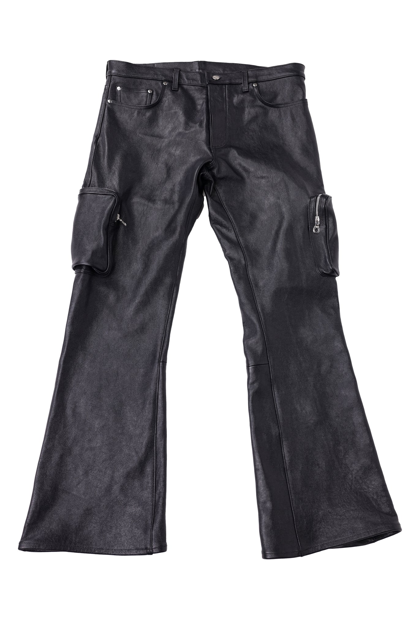 Leather Cargo Pant Black